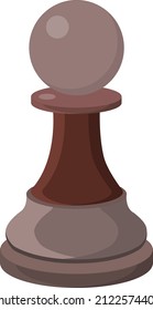 Chess piece pawn, illustration, vector on a white background.