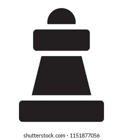 
Chess piece of pawn shaping icon for chess pawn 
