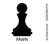 A chess piece is a Pawn. Silhouette of a chess piece. Vector illustration isolated on a white background for design and web.