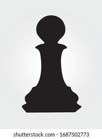 Chess piece, pawn. Vector illustration.