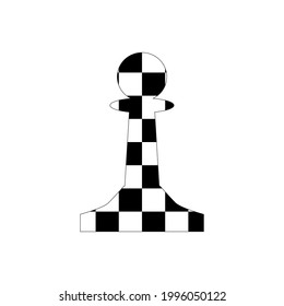 chess piece pawn, vector illustration