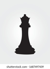 Chess piece, queen. Vector illustration.