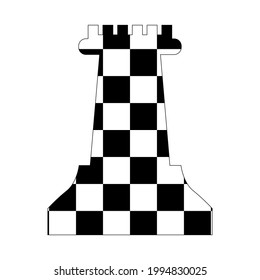 chess piece rook, vector illustration