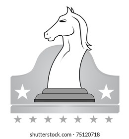 Chess piece shaped white horse
