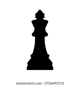 Schachstück Silhouette Vektor flache Illustration Design.