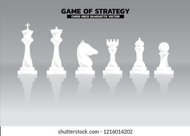 chess piece silhouette vector. icon for business planning and strategy thinking