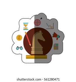 Chess piece and social media icon set