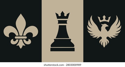 Chess piece and symbol icons