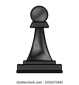 Chess piece symbol vector illustration
