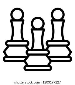 Chess piece symbolizing strategy icon 