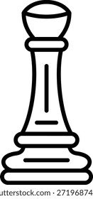 Icono de Vector de pieza de ajedrez. Se puede utilizar para aplicaciones de impresión, móviles y de Web.