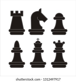 chess piece vector icons