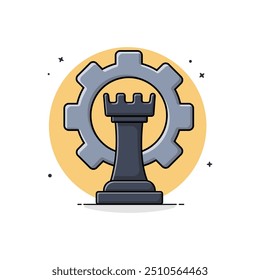 Chess Piece Vector Illustration. Strategy Concept Design