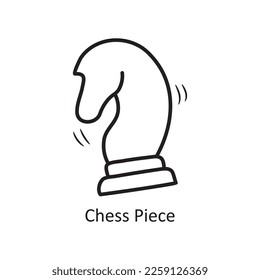 Chess Piece vector outline Icon Design illustration. Olympic Symbol on White background EPS 10 File