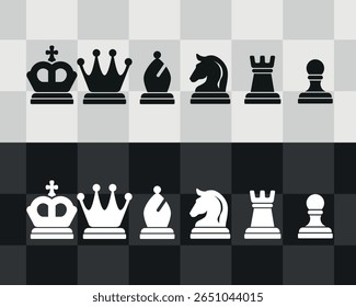 Chess pieces background illustration vector set 