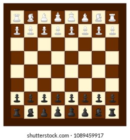 Chess pieces and board tournament graphic vector