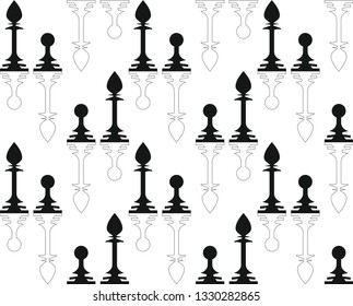 chess pieces: elephant and pawn