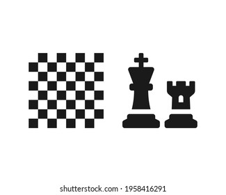 Chess pieces and chess field vector icon Vector illustration EPS 10