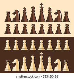 chess pieces for the game