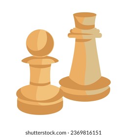 chess pieces game illustration isolated