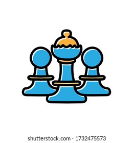 chess pieces hand drawn icon vector design