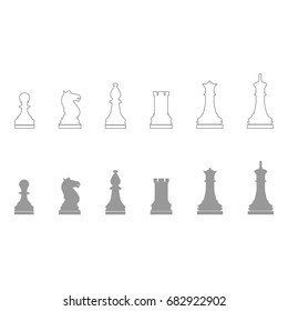 Chess pieces icon .