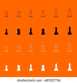 Chess pieces icon .