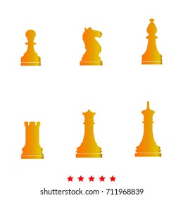 Chess pieces icon .