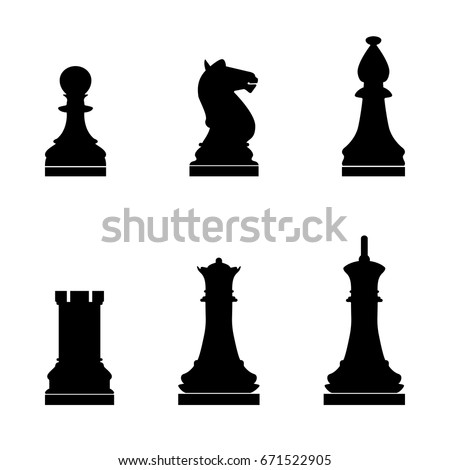 Chess Pieces Icon Stock Vector (Royalty Free) 671522905 - Shutterstock