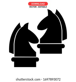
chess pieces icon or logo isolated sign symbol vector illustration - high quality black style vector icons
