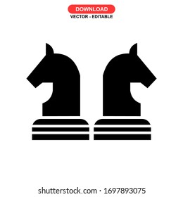
chess pieces icon or logo isolated sign symbol vector illustration - high quality black style vector icons
