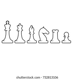 Chess pieces icon set