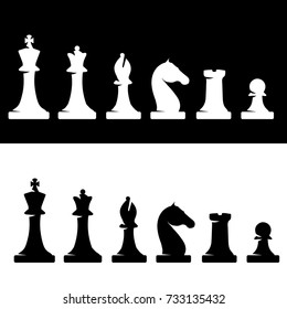 Chess pieces icon set