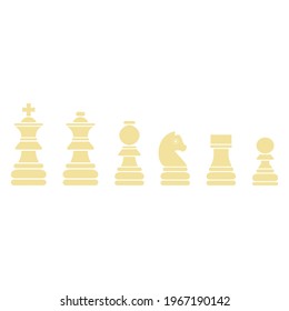 chess pieces icon set vector sign symbol