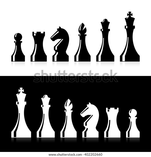 Chess Pieces Icons Vector Stock Vector (Royalty Free) 402202660