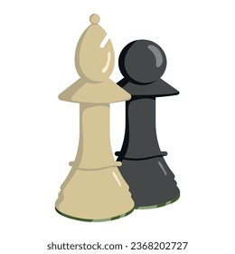 chess pieces illustration vector isolated