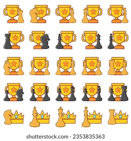 chess pieces isolate on white background, chess competition Concept of Strategy business ideas, chess battle, business strategy concept