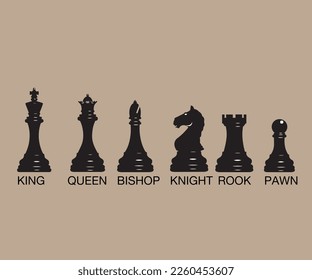 chess pieces lined up on a colored background