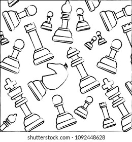 chess pieces pattern