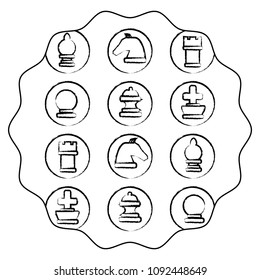 chess pieces pattern