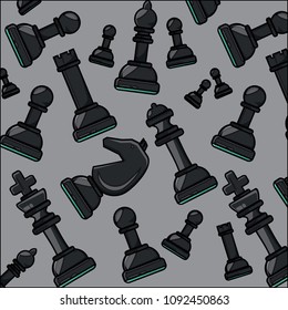 chess pieces pattern