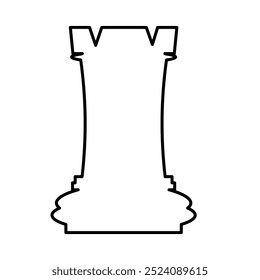 chess pieces rook on a white background