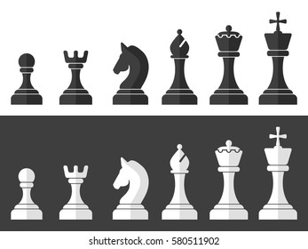 Chess Pieces set. Figures.