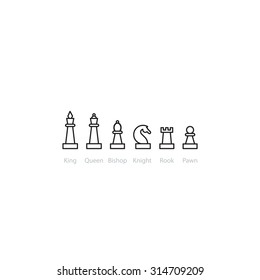 Chess pieces set. Upgrade concept. 