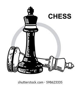 Chess pieces or strategy icon illustration in vector format suitable for web, print, or advertising use. 
