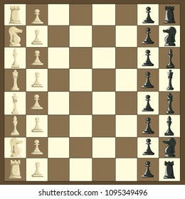 Chess pieces for a chess tournament Vector drawing