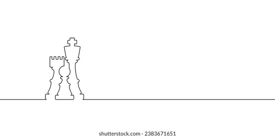 Chess pieces tower horse bishop, king queen Chess Board Setup Vector icon or symbol pieces Flat style the starting positions figures pieces. Chess day. Silhouette checker board. Square checker