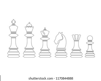 Chess pieces vector