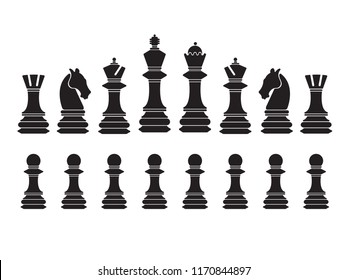 Chess Pieces Vector Stock Vector (Royalty Free) 1170844897 | Shutterstock