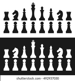 Chess pieces. Vector.